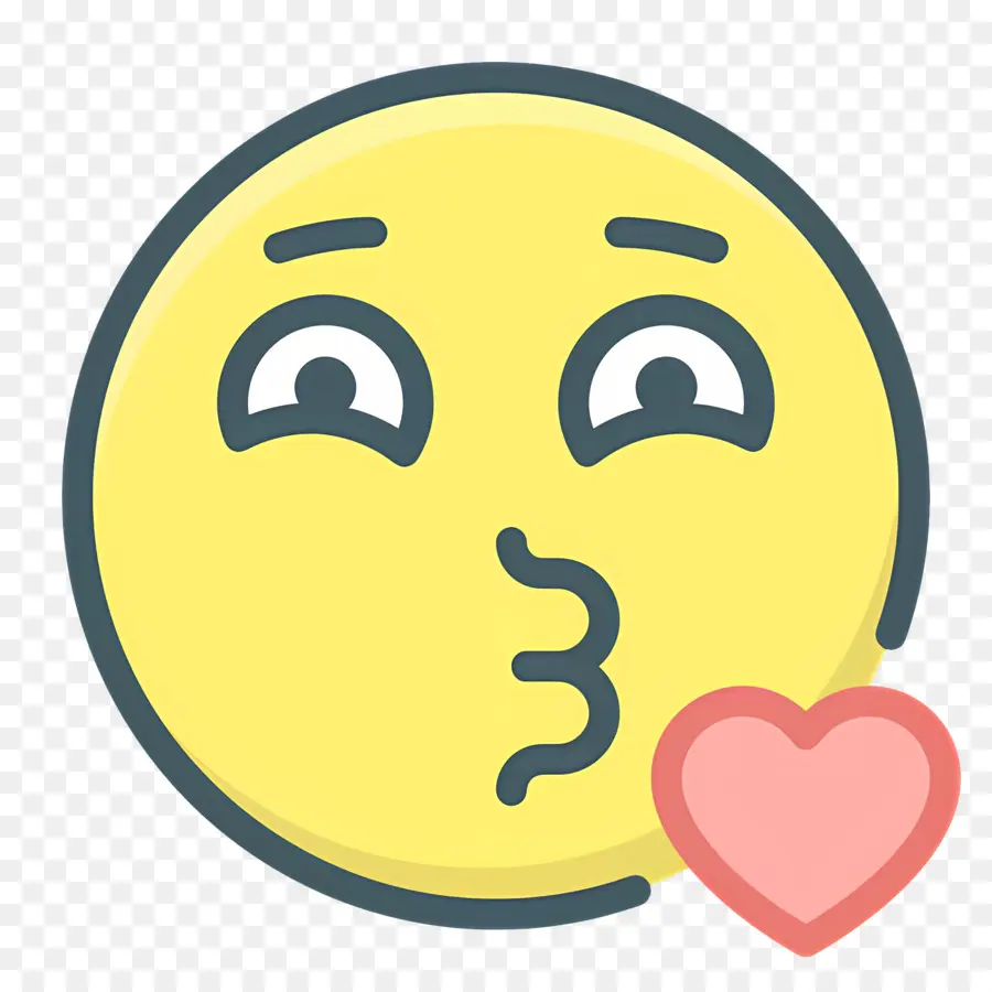 Baiser Emoji，Emoji Visage Clignotant PNG