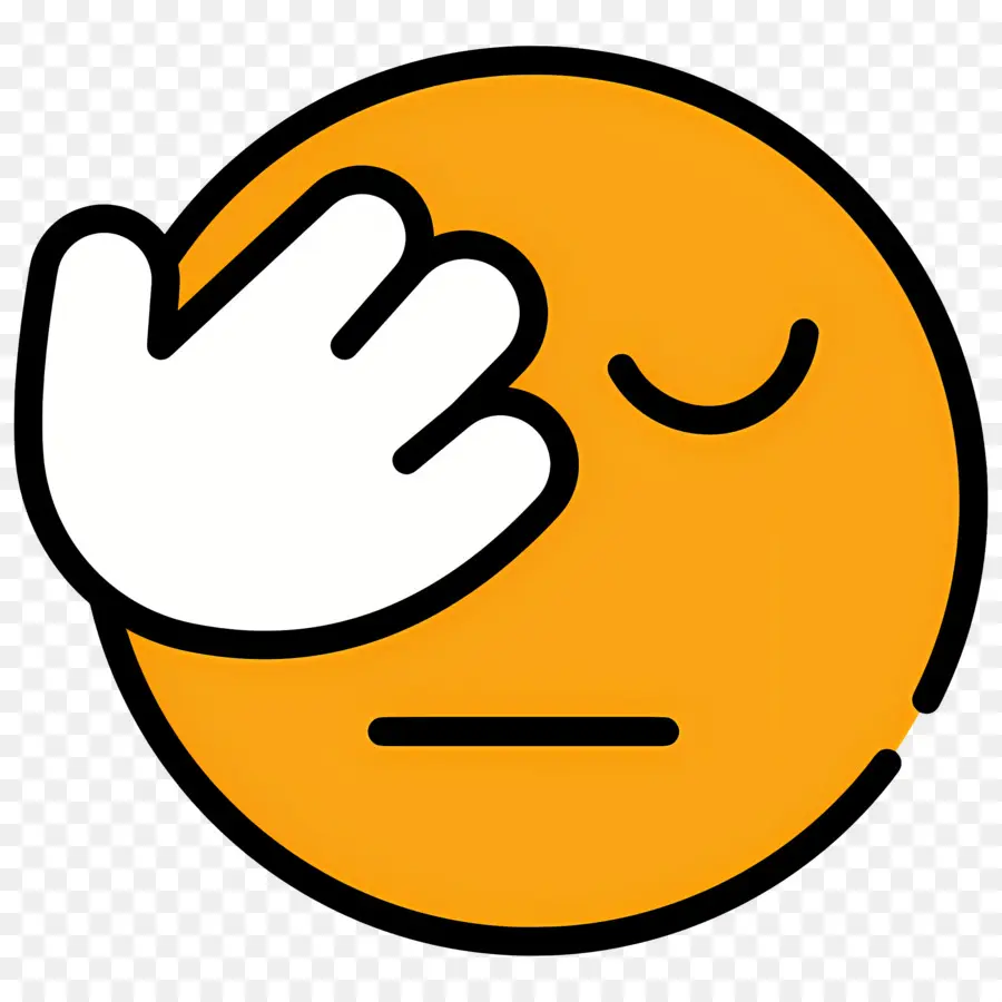 Emoji Facepalm，Emoji Visage Paume PNG