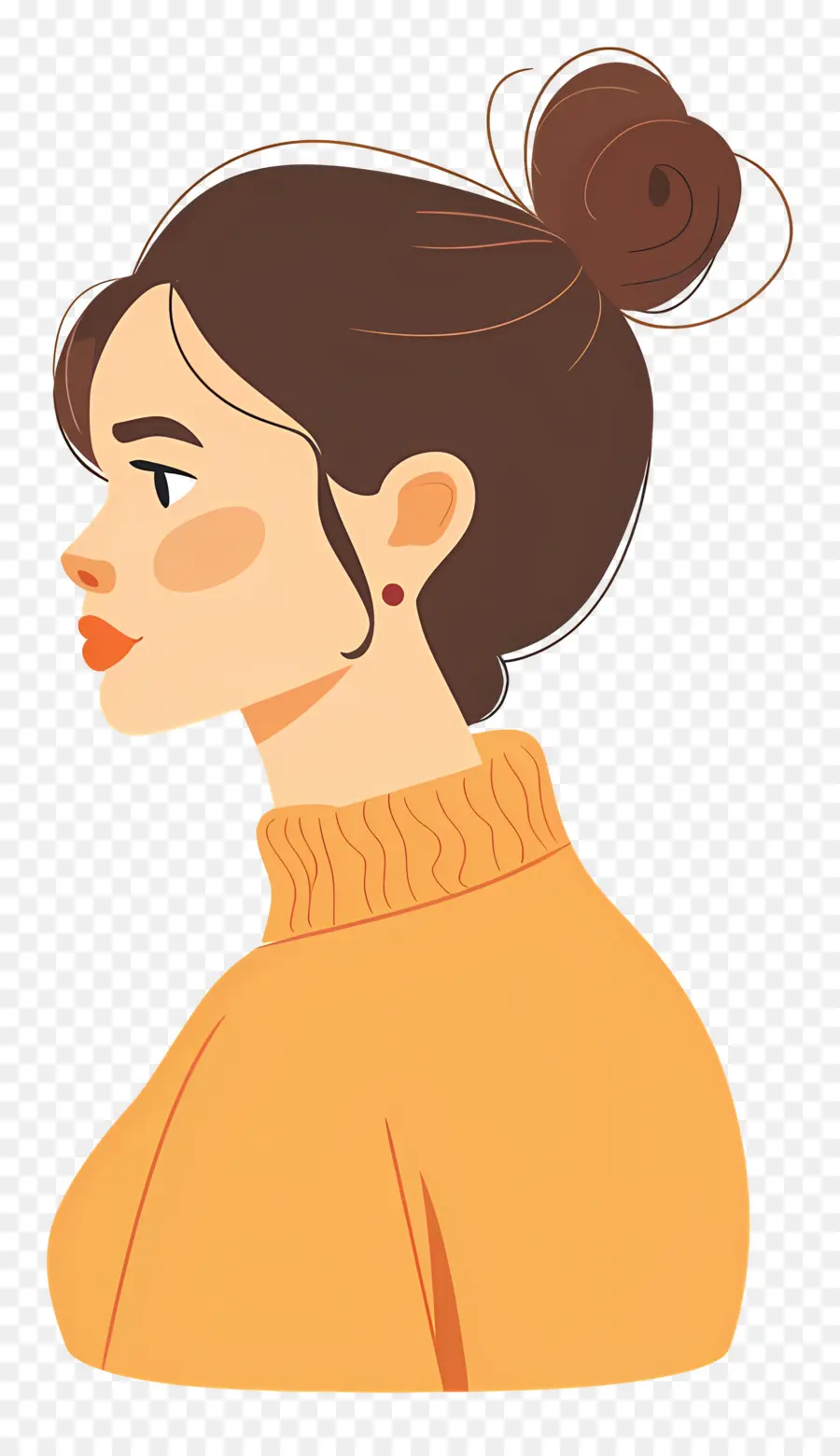 Femme élégante，Fille En Pull PNG