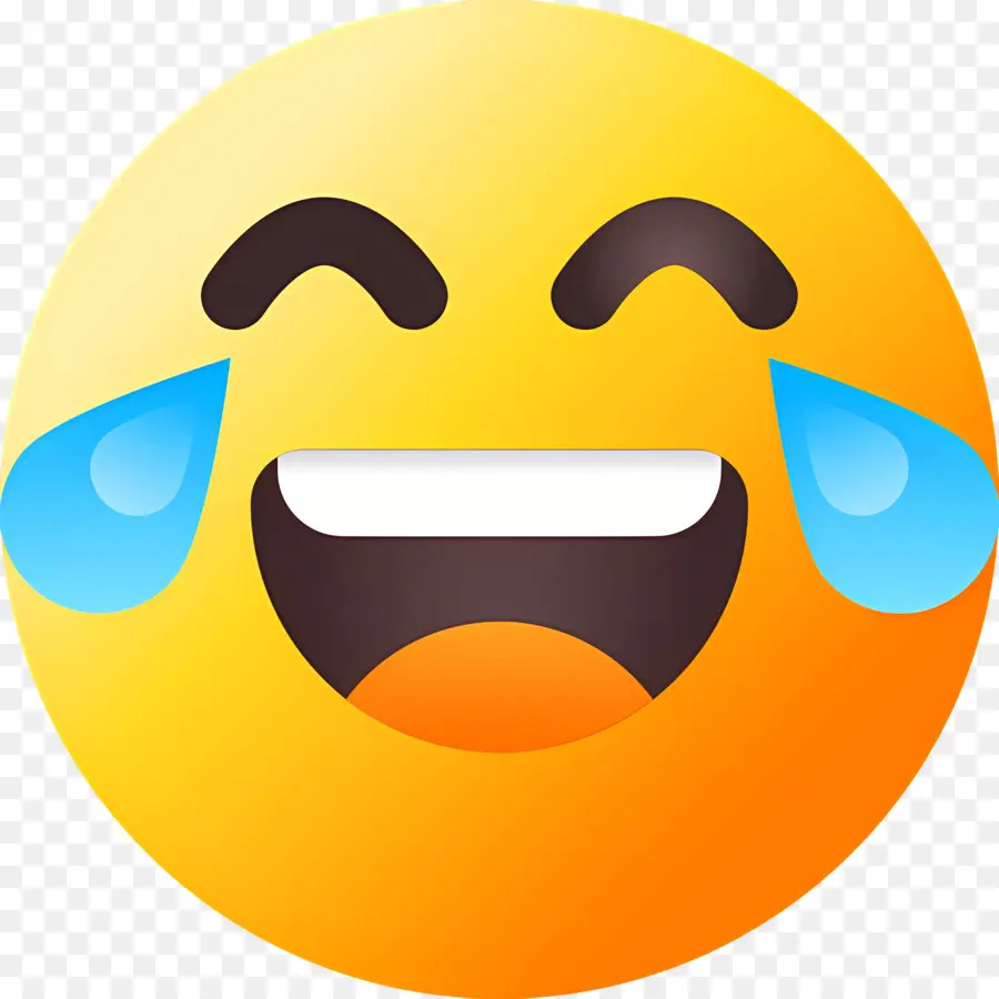 Emoji Qui Rit，Visage Riant Avec Des Larmes PNG