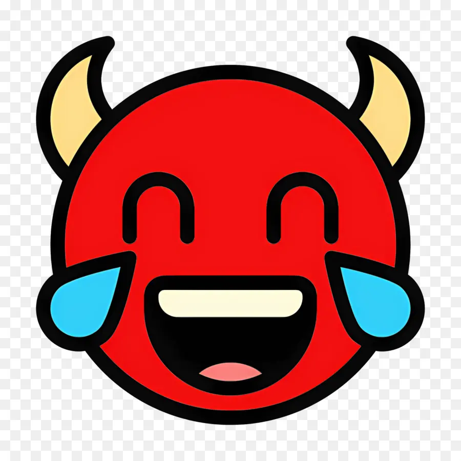 Emoji Du Diable，Visage De Diable Rouge PNG