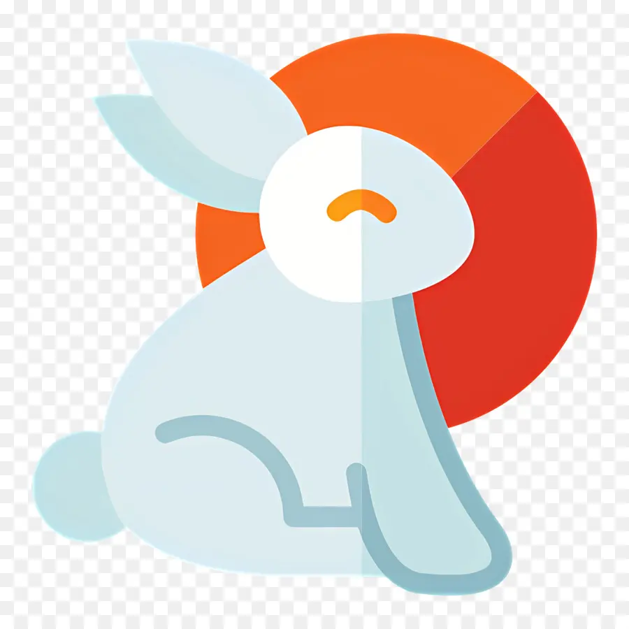 Fête De La Mi Automne，Lapin Blanc PNG