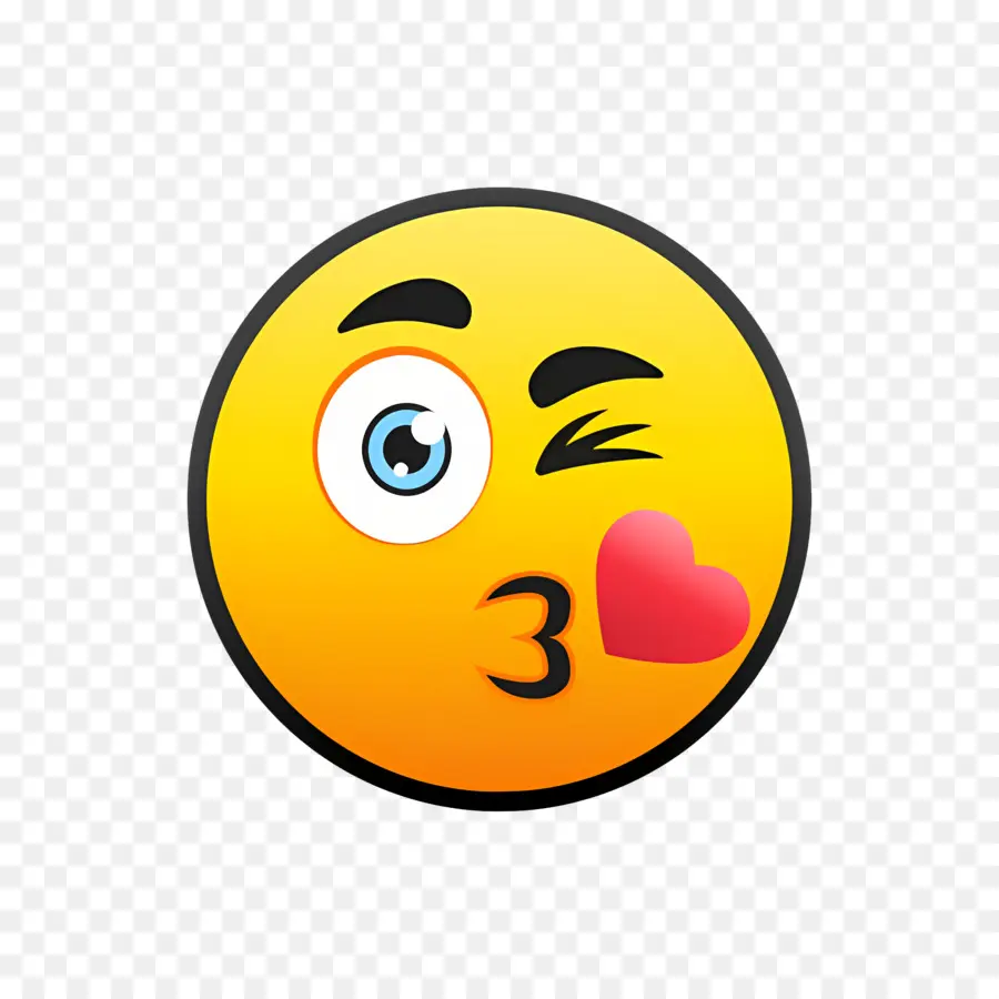 Baiser Emoji，Embrasser Le Visage PNG