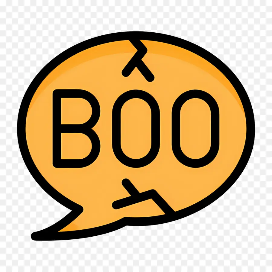 Huée D'halloween，Bulle De Dialogue Bouh PNG