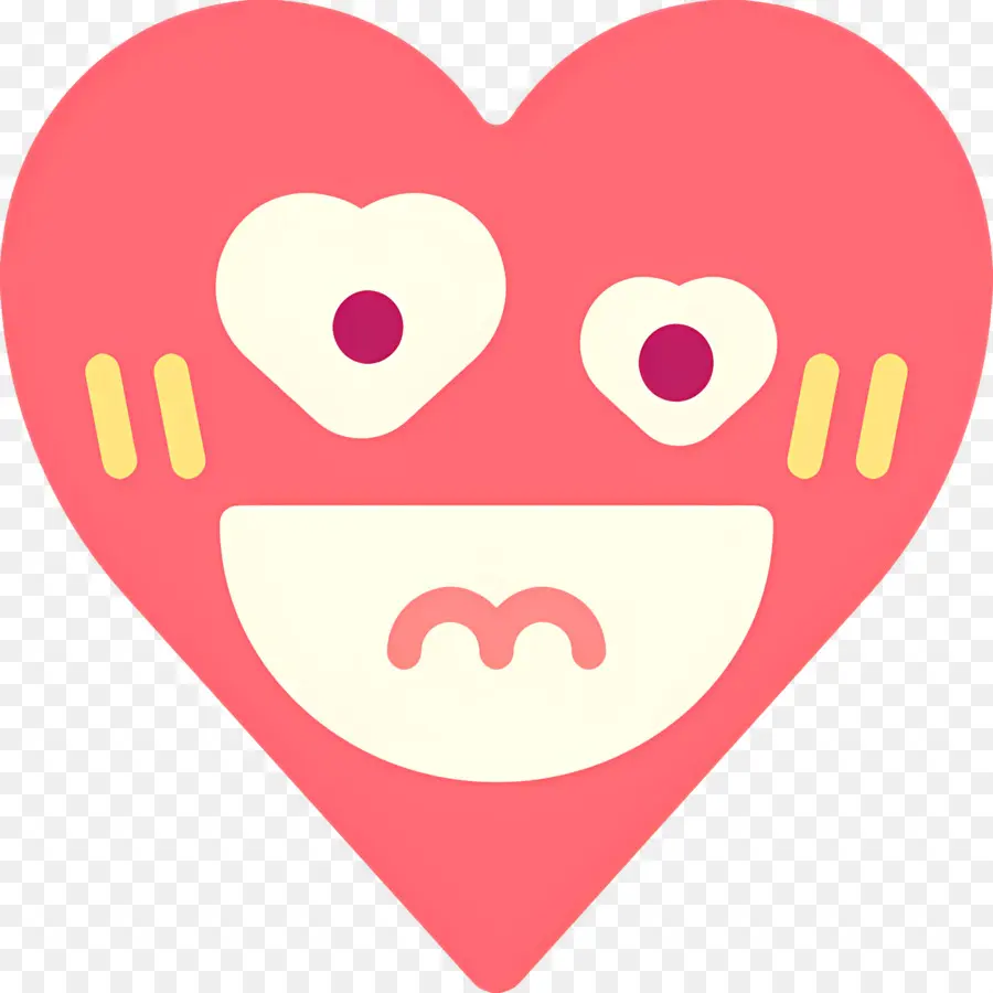 Emoji Coeur，Coeur Confus PNG