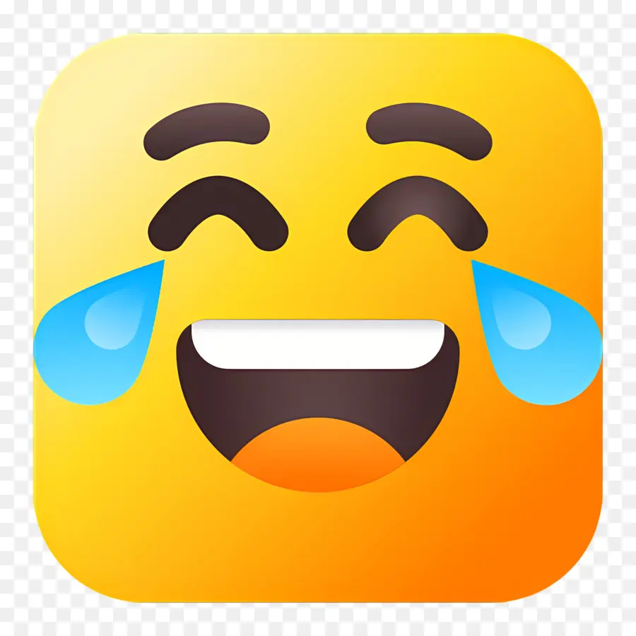 Emoji Qui Rit，Visage Riant Avec Des Larmes PNG