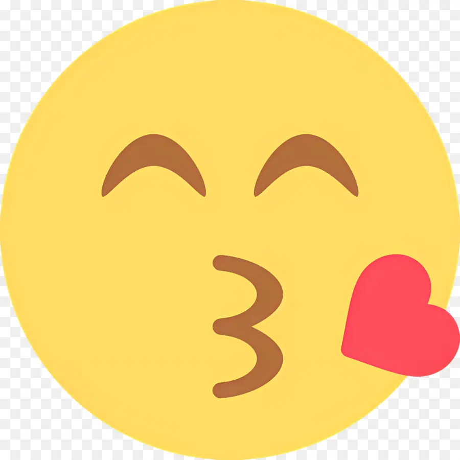 Baiser Emoji，Emoji Visage Clignotant PNG