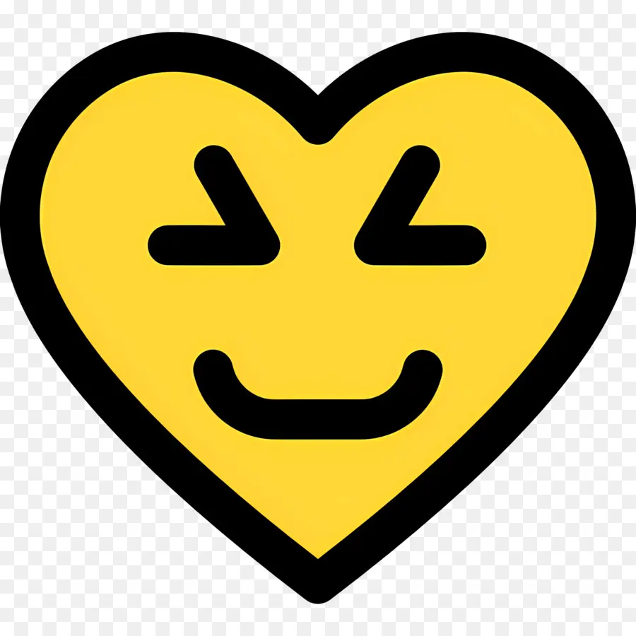 Emoji Coeur，Coeur Jaune PNG