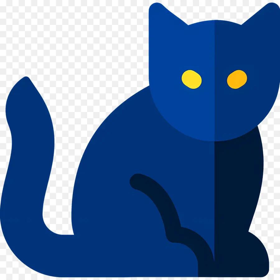 Chat D'halloween，Chat Bleu PNG