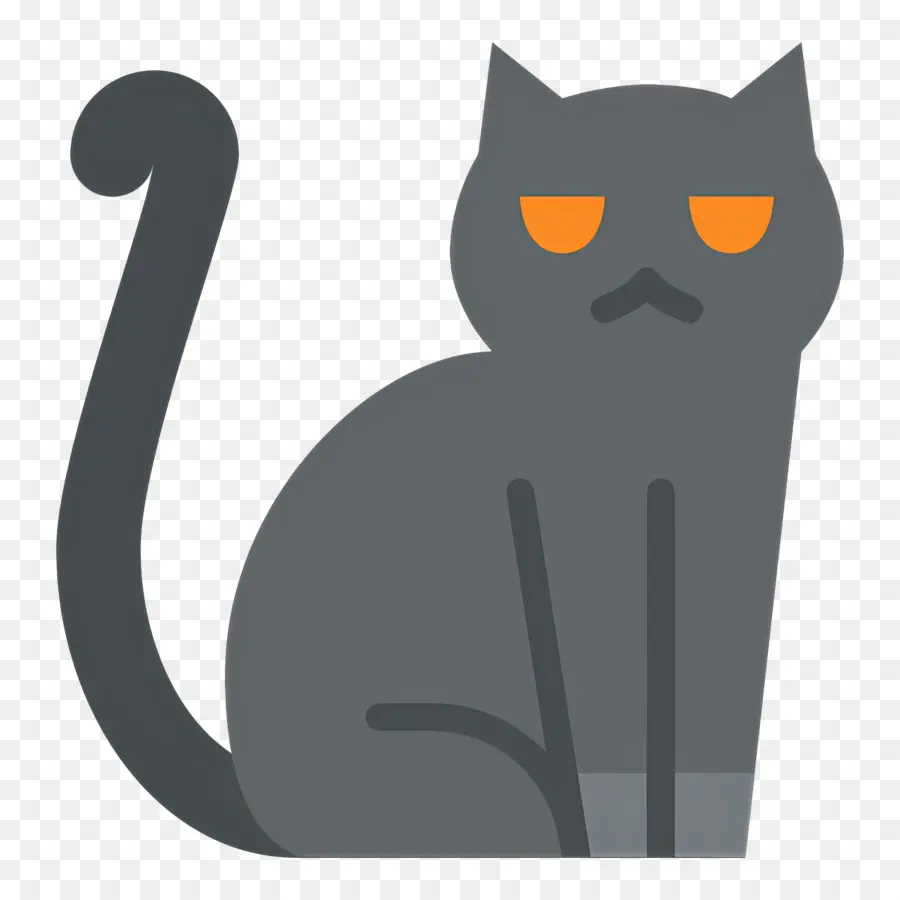 Chat D'halloween，Chat Gris PNG