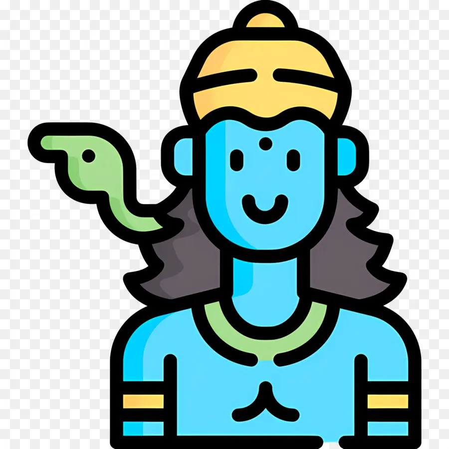 Shiva，Divinité Bleue Avec Serpent PNG