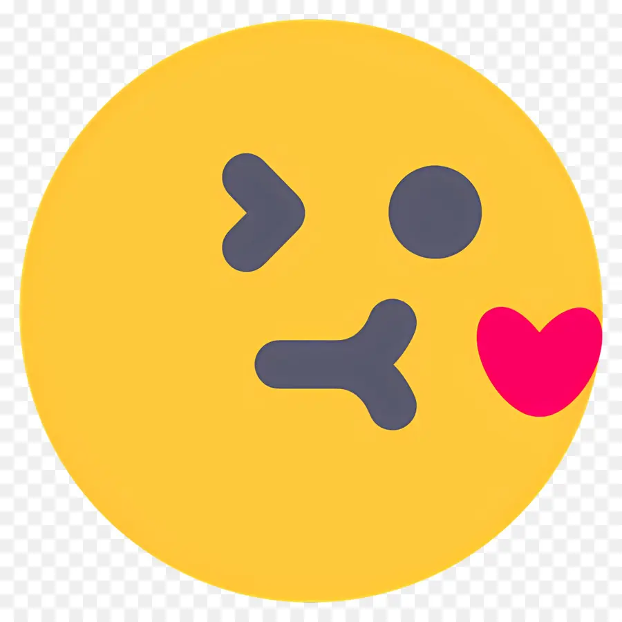 Baiser Emoji，Emoji Clignotant PNG