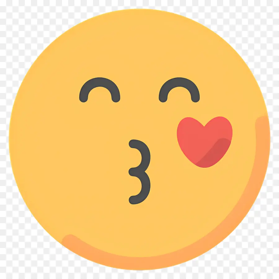 Baiser Emoji，Emoji Clignotant PNG