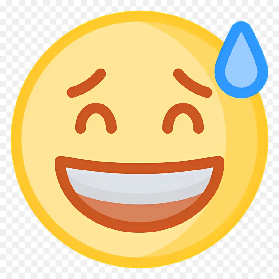 Emoji Qui Rit，Smiley En Sueur PNG