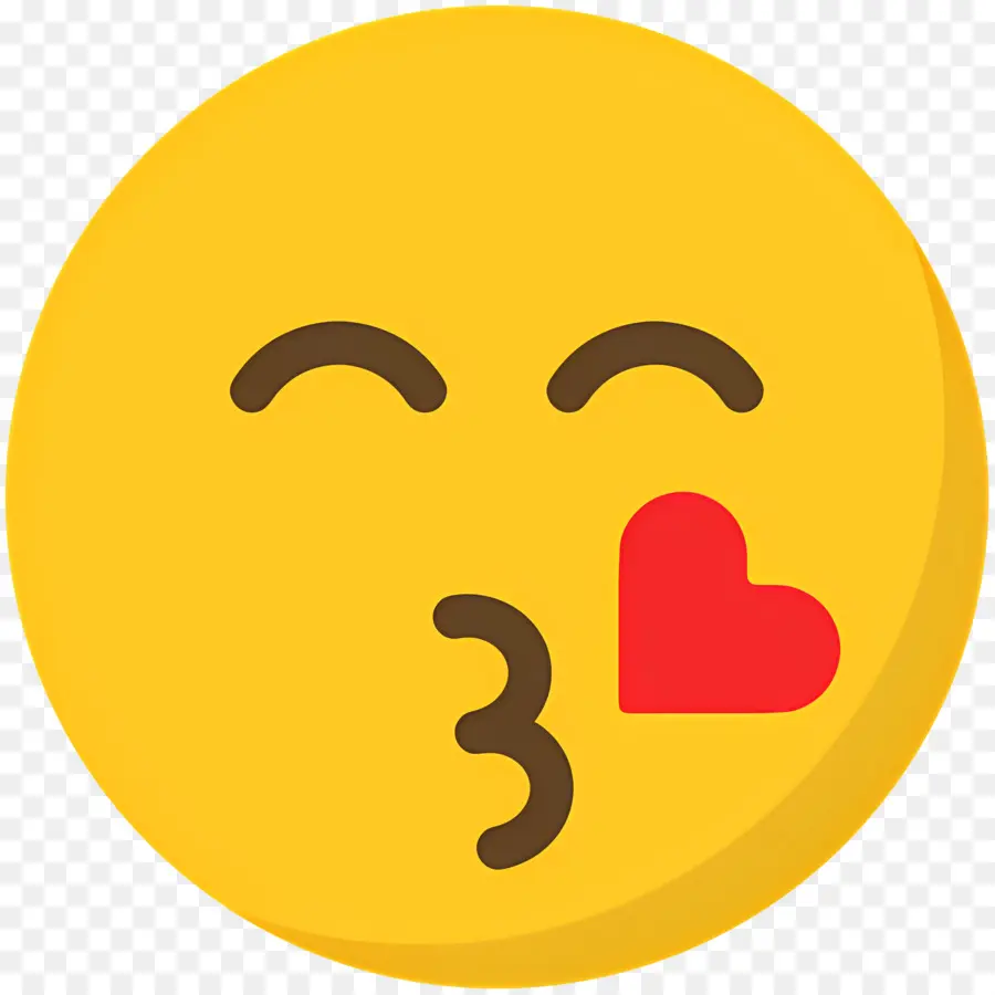 Baiser Emoji，Emoji Yeux Coeur PNG