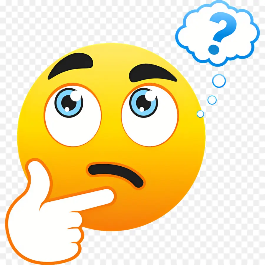 Emoji Pensant，Question PNG