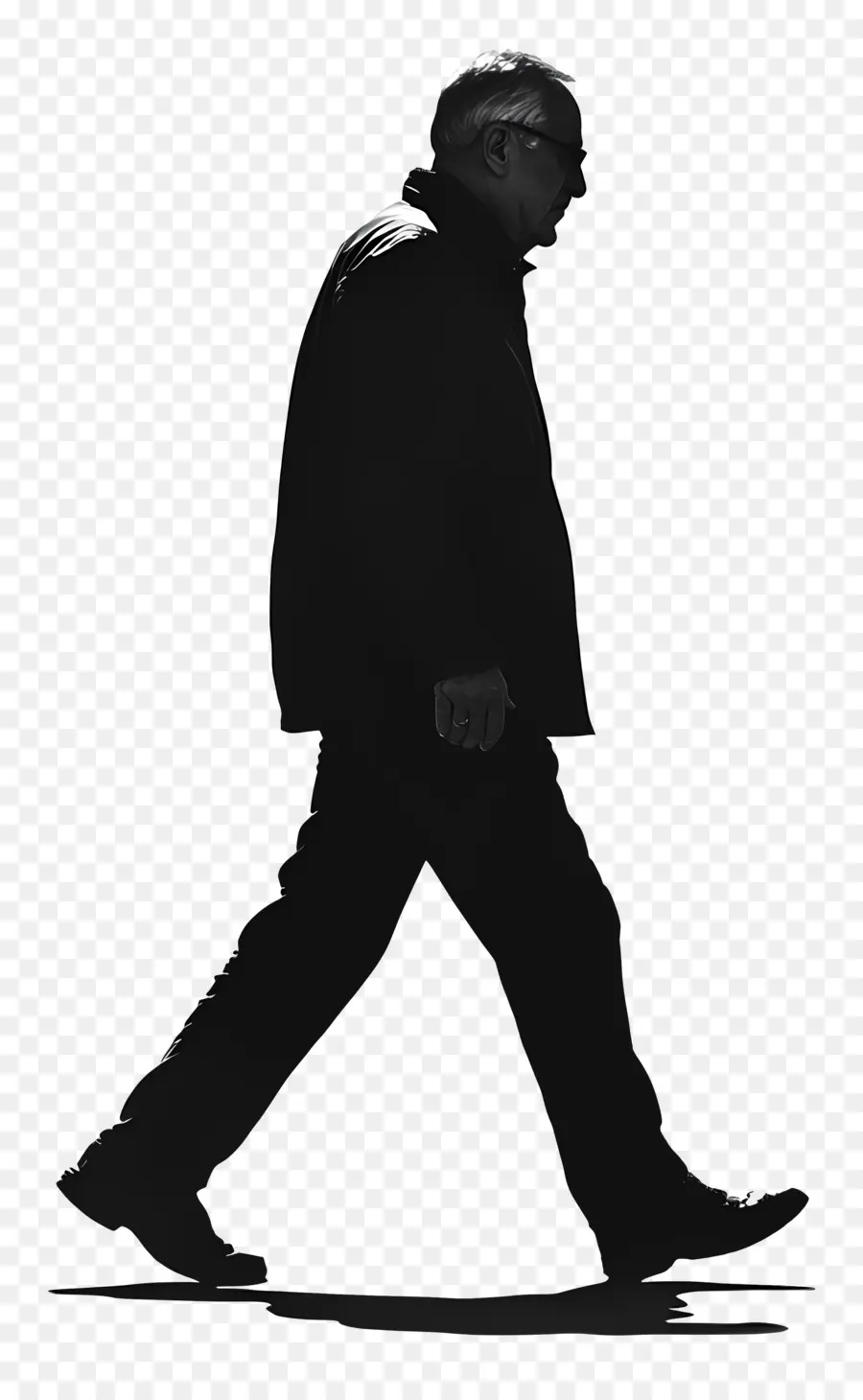 Silhouette De Vieil Homme，Silhouette PNG