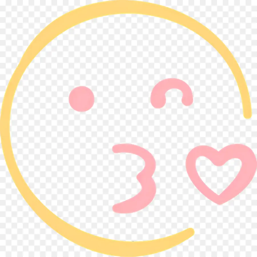 Baiser Emoji，Visage Clignotant PNG