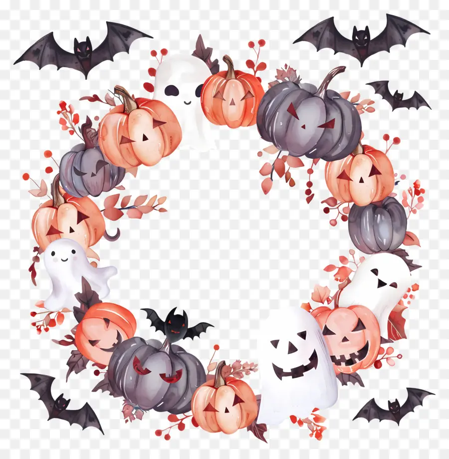 Couronne D'halloween，Citrouilles PNG