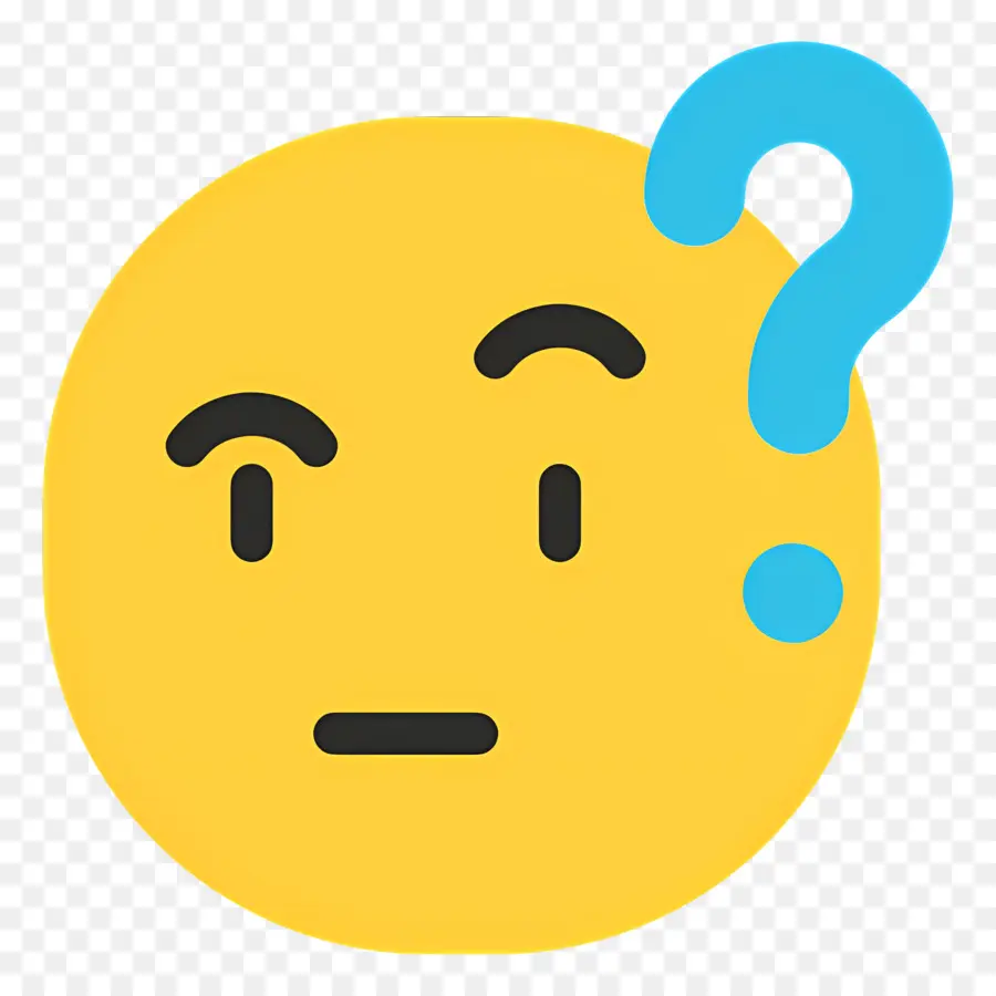 Emoji Pensant，Emoji Confus PNG