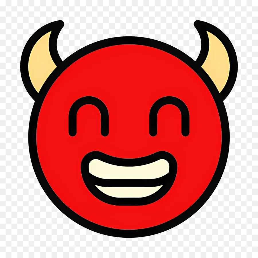 Emoji Du Diable，Visage De Diable Rouge PNG