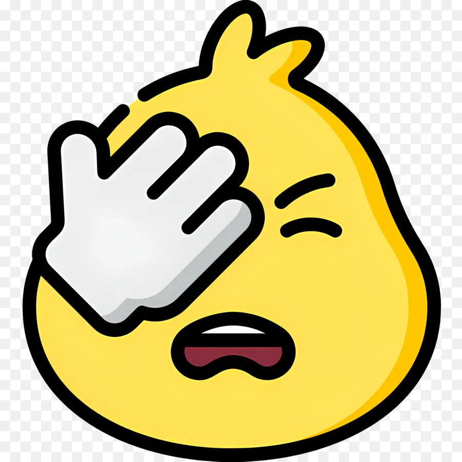 Emoji Facepalm，Emoji Visage Paume PNG