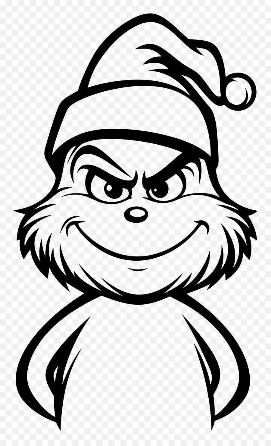 Grincheux，Grinch Avec Bonnet De Noel PNG