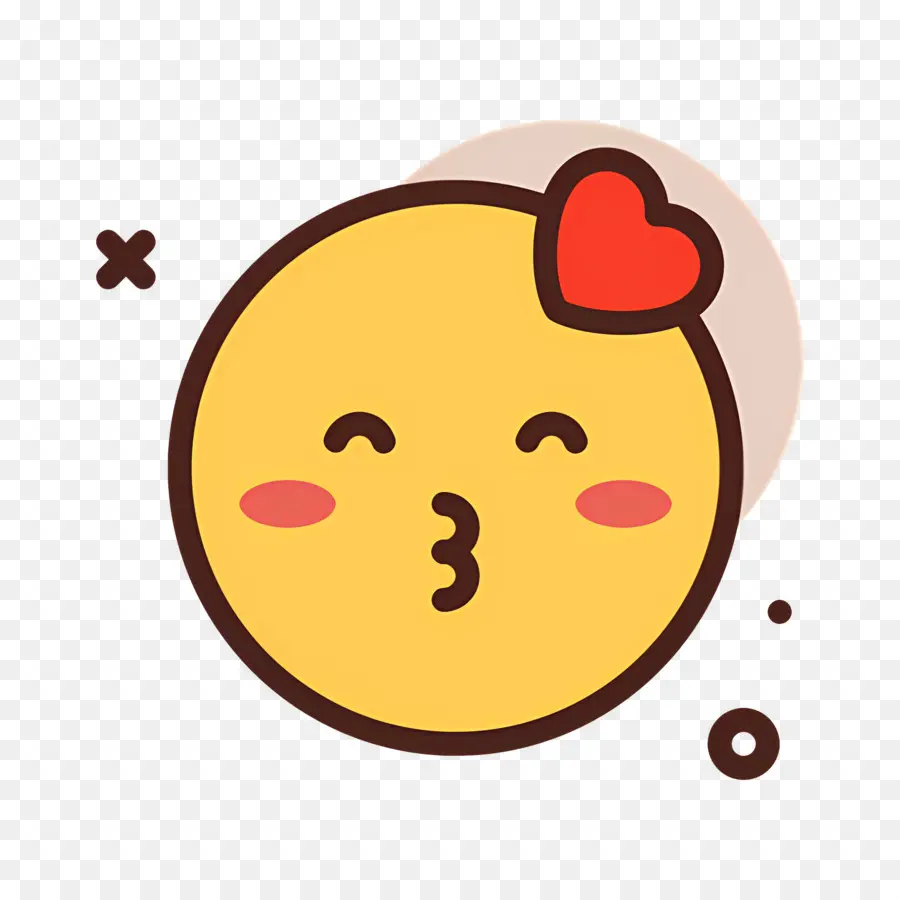 Baiser Emoji，Embrasser Le Visage PNG