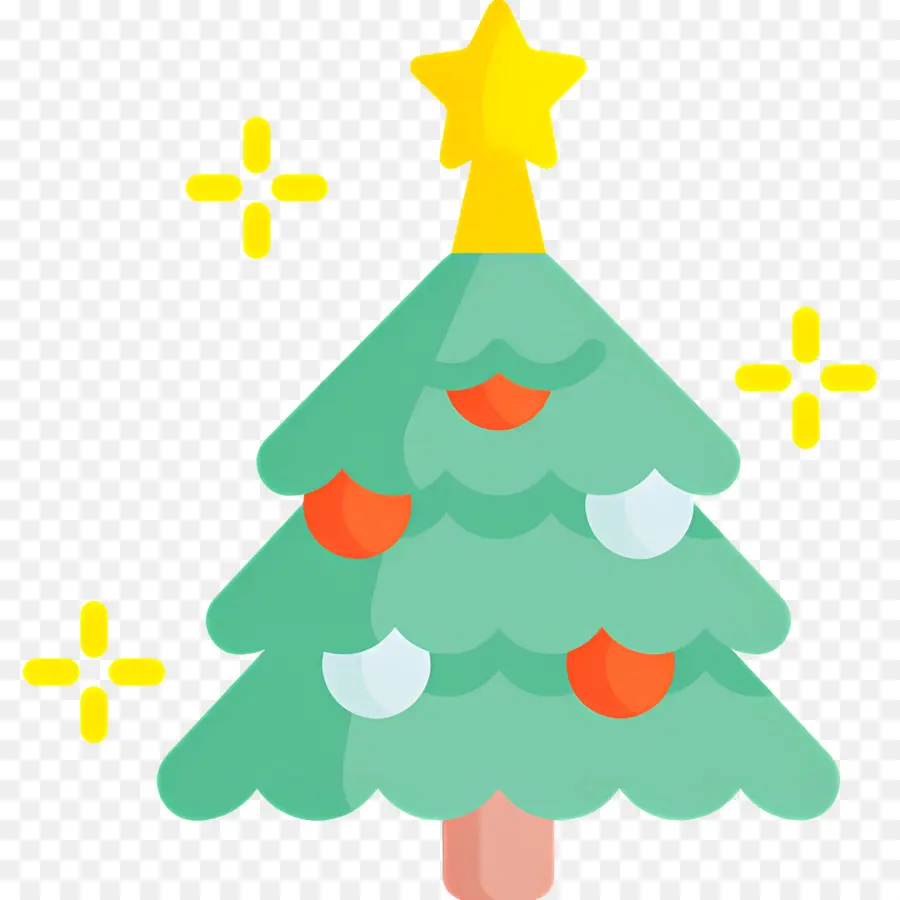 Arbre De Noël，Étoile PNG