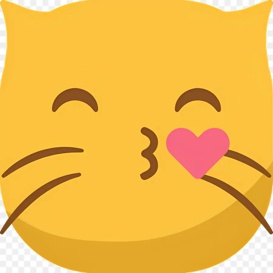 Baiser Emoji，Visage De Chat PNG