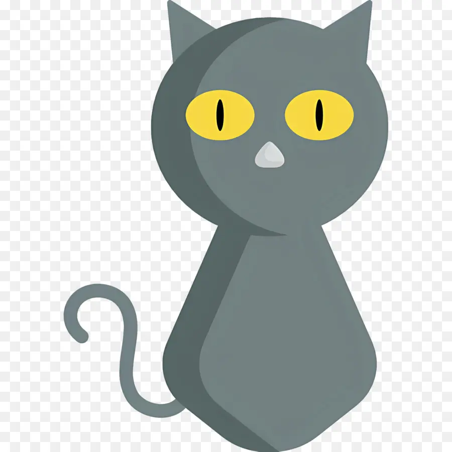 Chat D'halloween，Chat Gris PNG