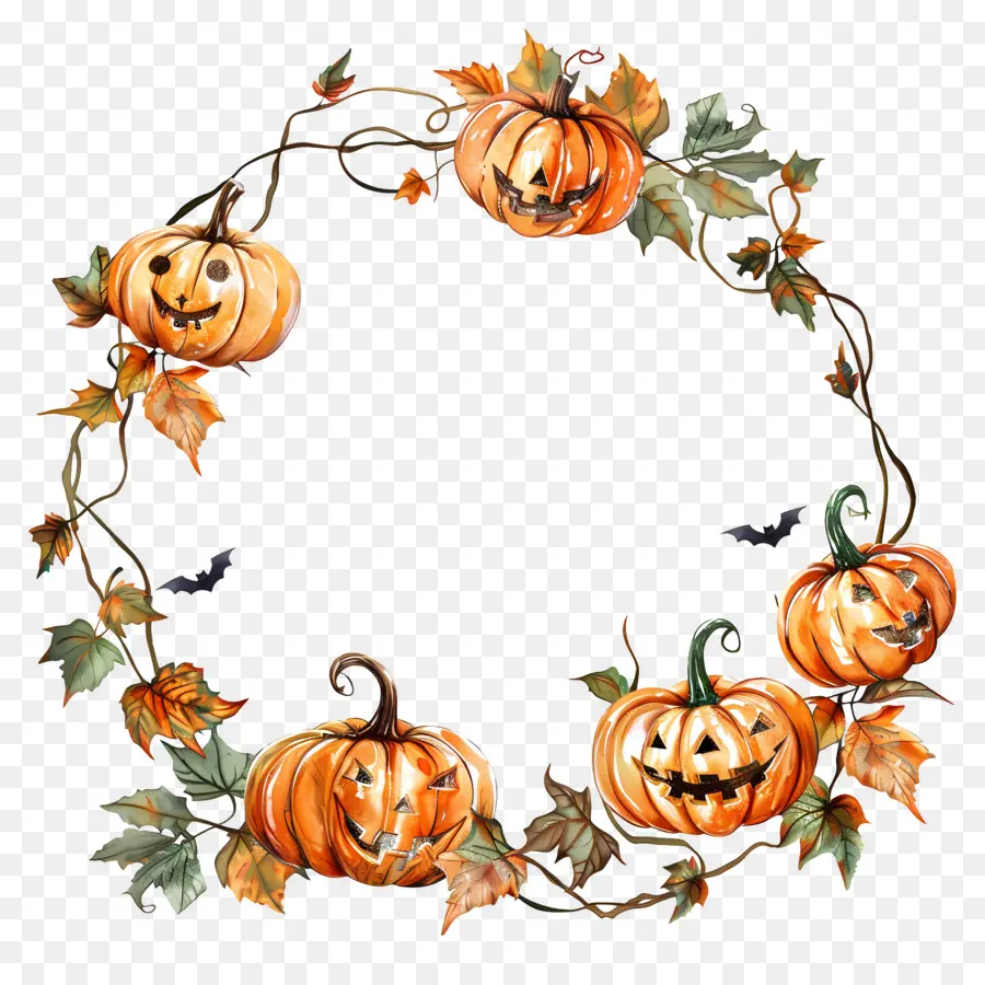 Couronne D'halloween，Citrouilles PNG