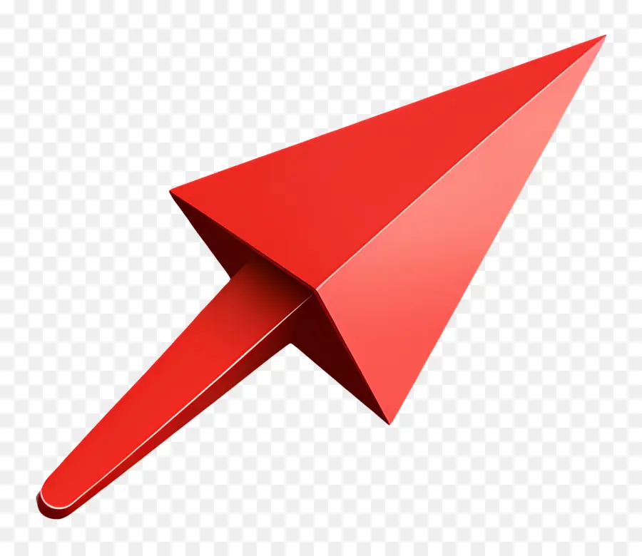 Pointeur De La Souris，Avion En Papier Rouge PNG