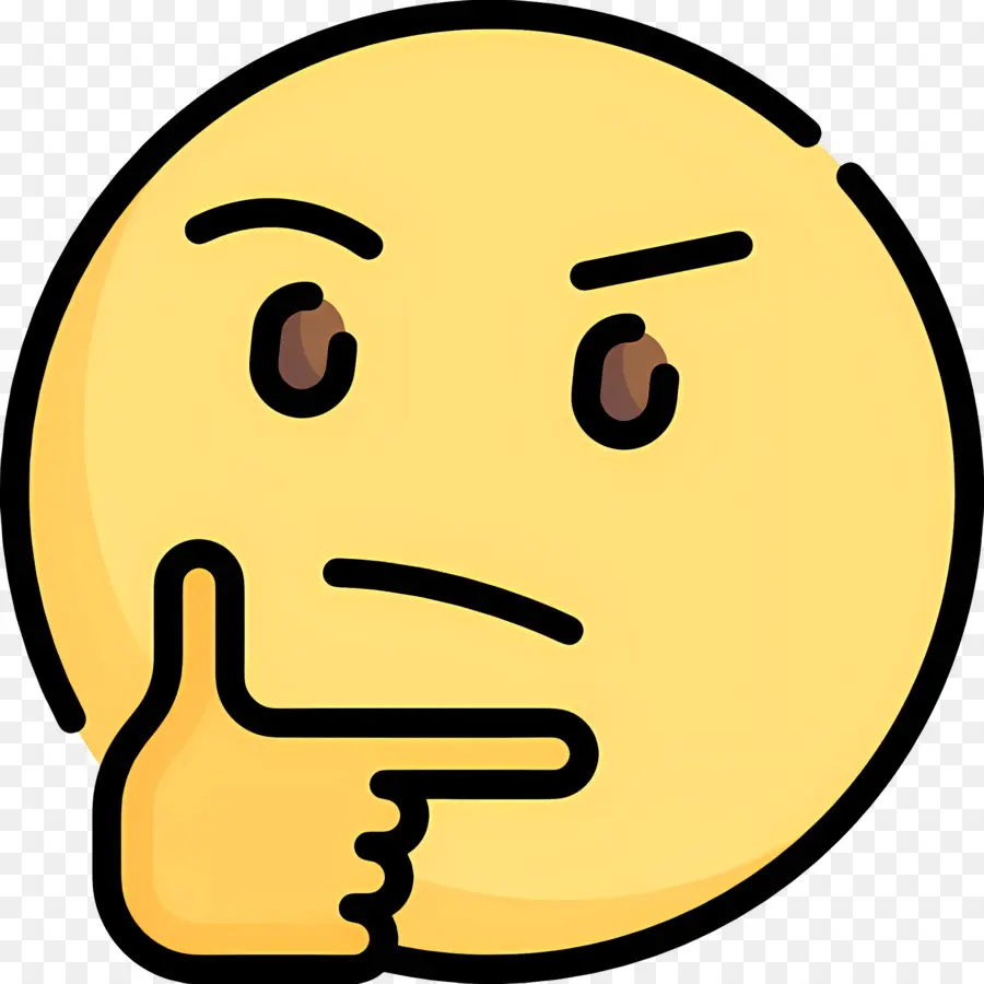 Emoji Pensant，Affronter PNG