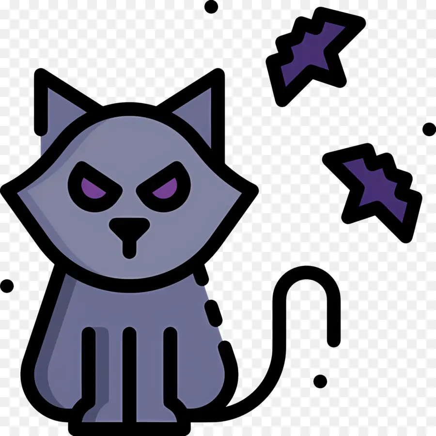 Chat D'halloween，Chat Gris PNG