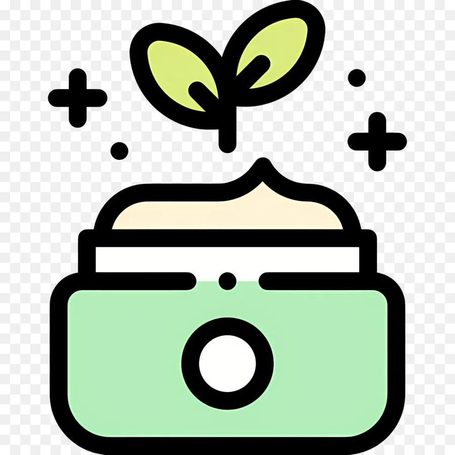 Crème De Beauté，Pot De Crème Verte PNG