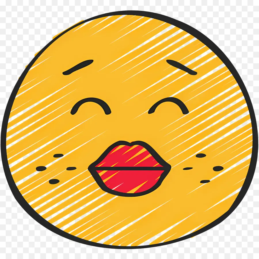 Baiser Emoji，Embrasser Le Visage PNG