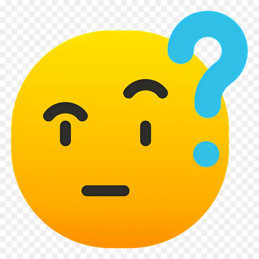 Emoji Pensant，Emoji Confus PNG