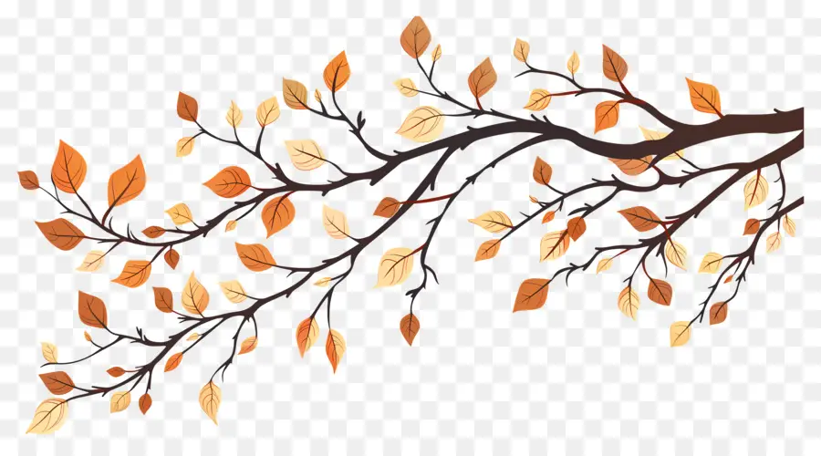 Branche D'automne，Glands Et Feuilles PNG