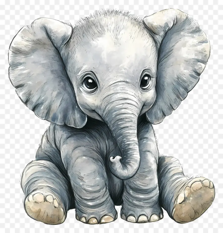 Bébé éléphant，Éléphant Coloré PNG