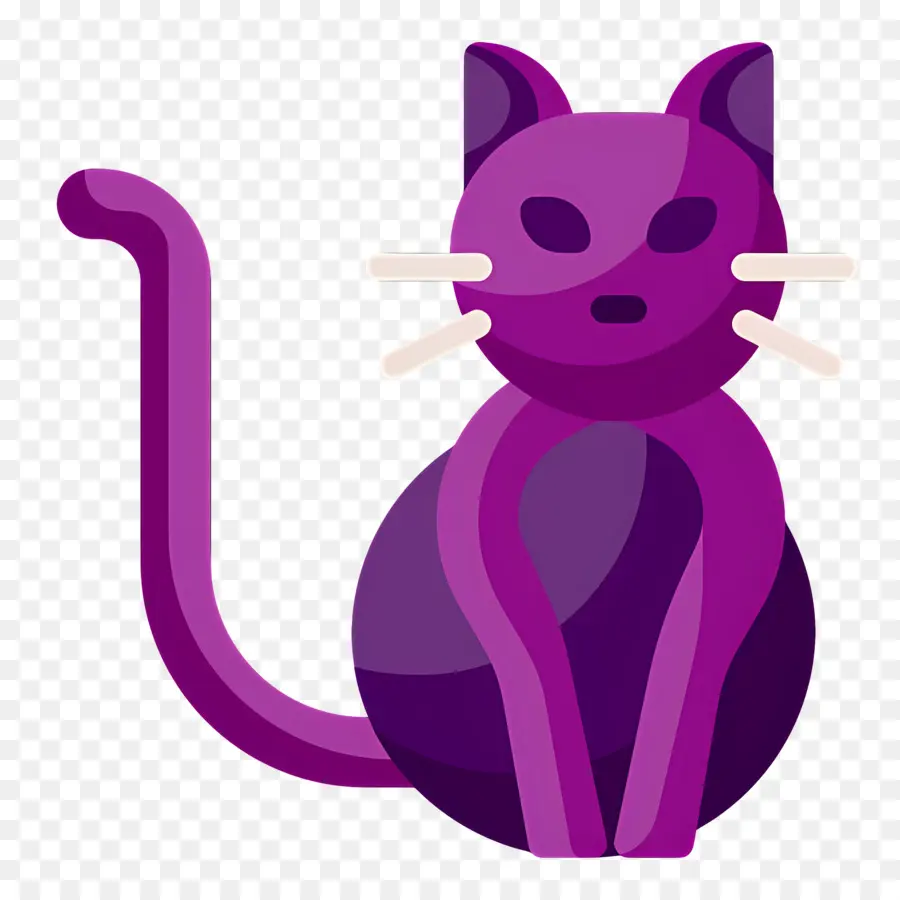 Chat D'halloween，Chat Violet PNG