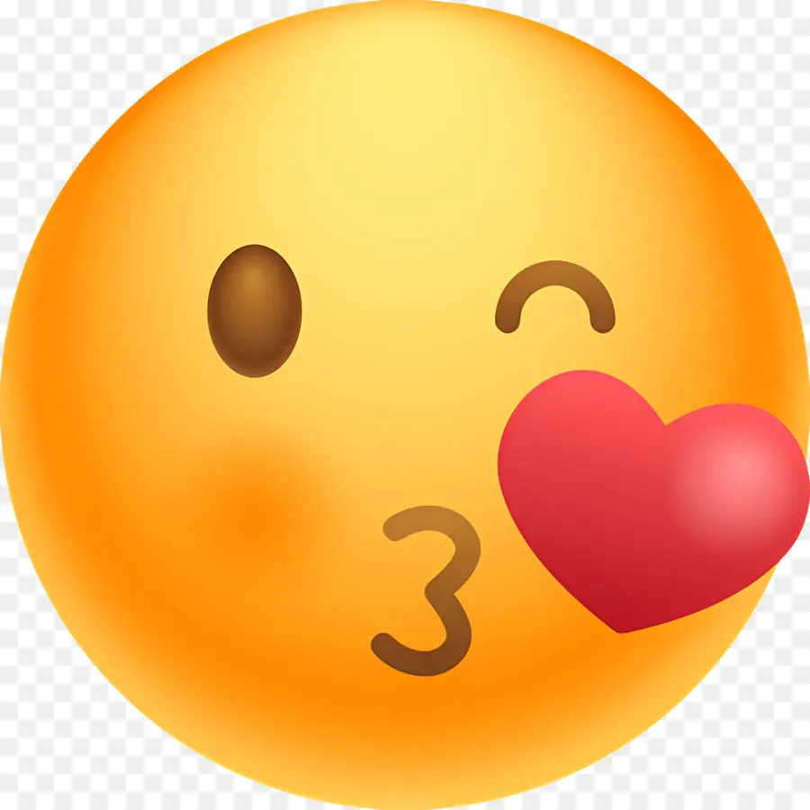 Baiser Emoji，Emoji Souriant PNG