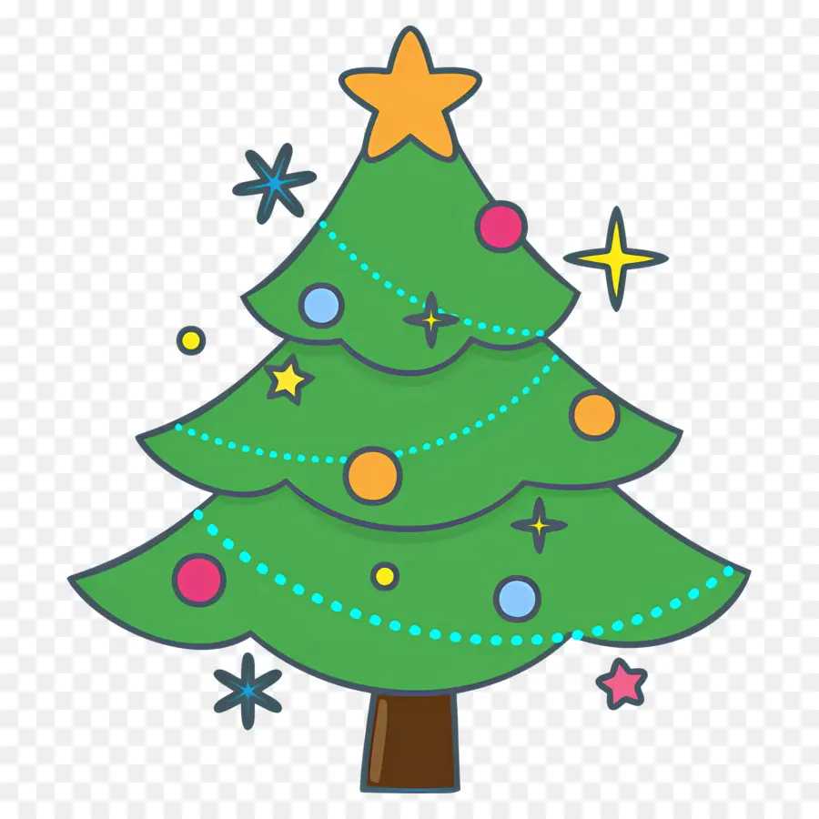 Arbre De Noël，Étoile PNG