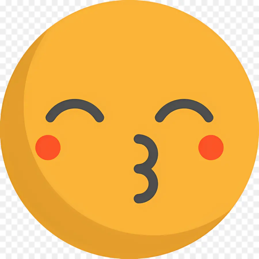 Baiser Emoji，Emoji Mignon PNG