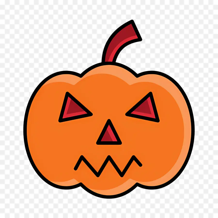 Citrouille D'halloween Effrayante，Lanterne Citrouille Orange PNG