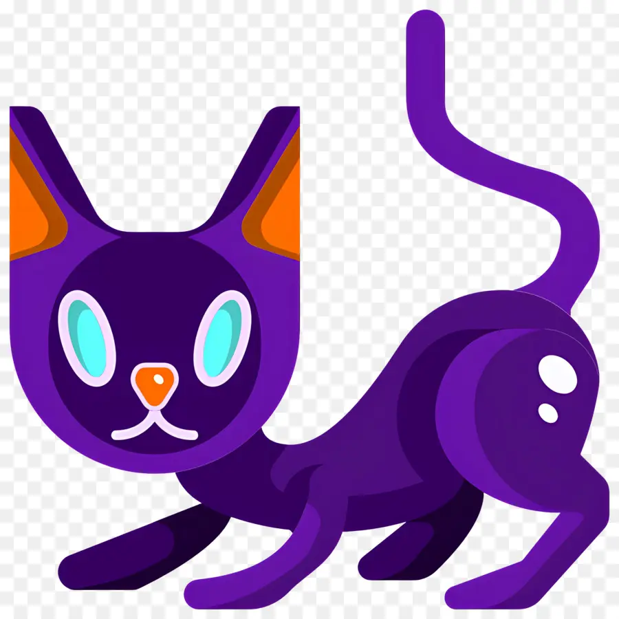 Chat D'halloween，Chat Violet PNG