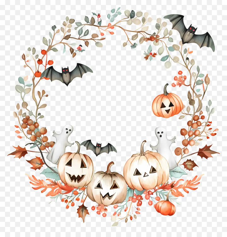 Couronne D'halloween，Citrouilles PNG