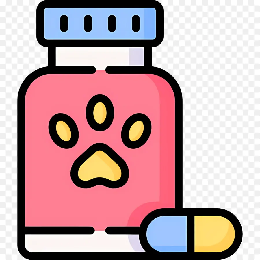 Capsule De Médicament，Bouteille De Médicaments Pour Animaux De Compagnie PNG