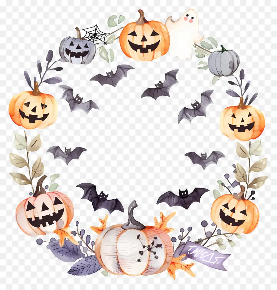 Couronne D'halloween，Citrouilles PNG