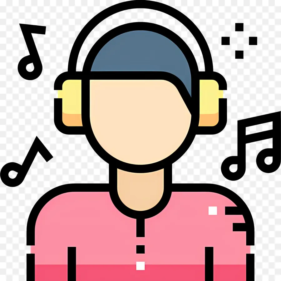 écouter De La Musique，Personne Avec Des écouteurs PNG